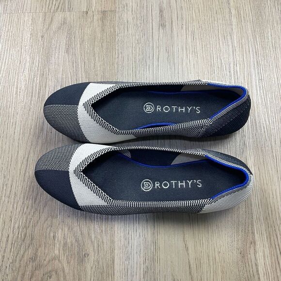 Rothy's The Flat Shoes Womens Size 10 Gray Canvas Slip On Washable Eco - Picture 6 of 7